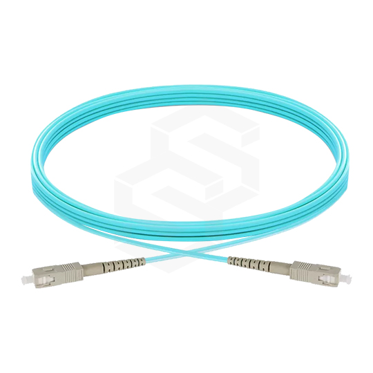 Cable patchcord fibra óptica sc/upc - sc/upc, om3 multimodo, simplex, 2mm, chaqueta lszh aqua, 2 mts