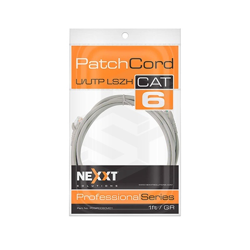 [NEXT-PCCAT61PG] Cable Patch Cord Cat6 1 Pie Gris