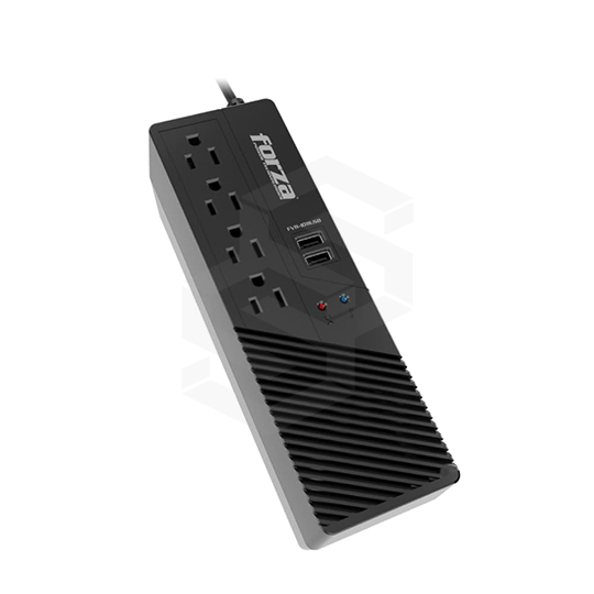 Regulador de voltaje forza 4 tomas 1000va/500w