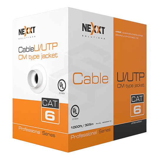CABLE UTP CAT 6 INTERIOR 305 MTS 24AWG