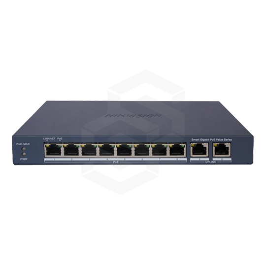SWITCH POE 8 CH 10/1001000MB + 2 10/100/1000MB 65W