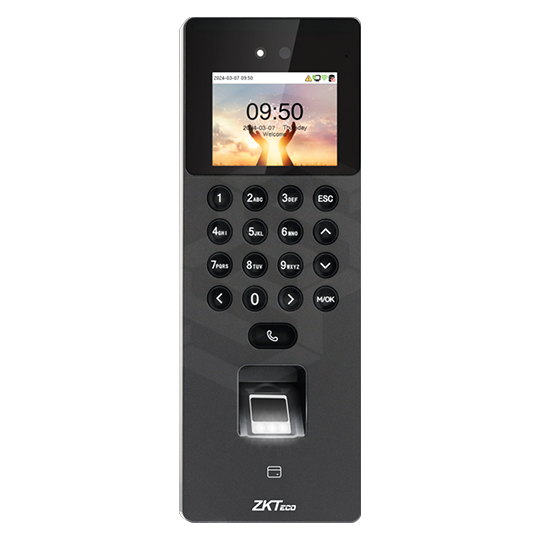 LECTOR FACIAL PANTALLA 2,4 CON HUELLA PARA CONTROL DE ACCESO Y ASISTENCIA CON TECLADO