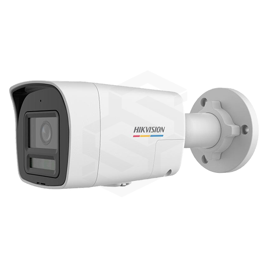 CAMARA IP TUBO SELLADA COLORVU 4MP L 28MM CON MICROFONO DUAL LIGHT  ALARMA ACTIVA ROJA Y AZUL