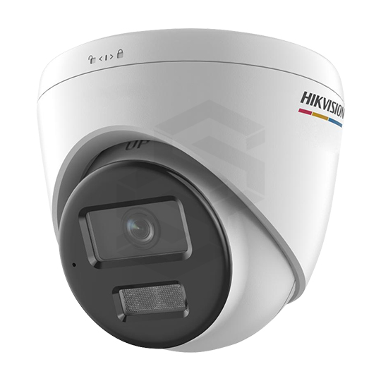 CAMARA IP TURRET COLORVU 4MP L 28MM CON MICROFONO DUAL LIGHT  ALARMA ACTIVA ROJA Y AZUL