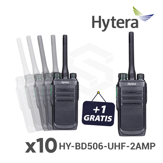 10 HY-BD506-UHF-2AMP + 1 GRATIS HY-BD506-UHF-2AMP