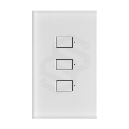 Interruptor De Luz 3Ch Por RfPanel De Vidrio Templado 3TcInterruptor Sensible Al TactoNo Parpadea Para Bombillas De Más De 6WNo Requiere NeutroComunicación 433Mhz, Requiere RmproDim.: 120X72X35 MmCertificación Ce, Rohs Ce, Rohs Fcc Fcc