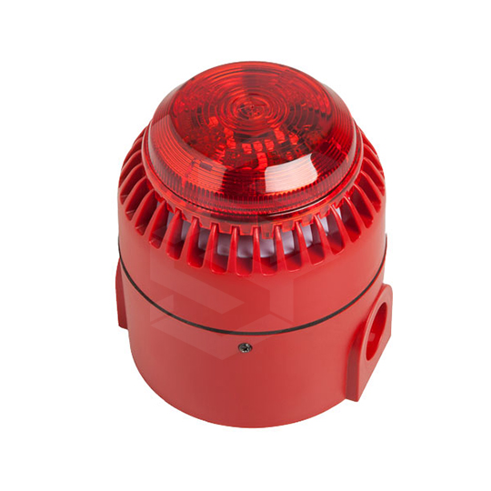 &quot;Sirena Interior Con Flash 24VFabricada En Abs RojoSincronización Automática32 Tonos Seleccionables. Control De Volumen.Gran Volumen De Sonido. Bajos Consumo.Consumo: 24 Vdc 16 MaDimensiones: 95 X 95 X 135 MmNormada: Ce, En 54-1&quot;