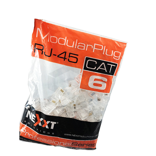 FUNDA DE 100 CONECTORES RJ45 CAT6