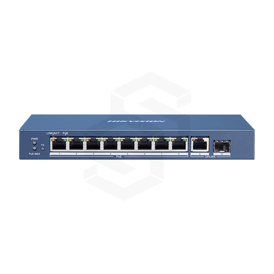 Switch 8 puertos poe gigabit + 1 puerto RJ45 + 1 puerto SFP