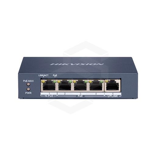[DS-3E0505HP-E] SWITCH POE 3 CH 10/100/1000MB + 1 HI-POE 10/100/1000MB + 1 SFP NO ADMINISTRABLE