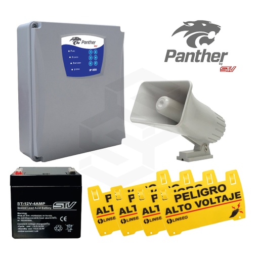 [PT-KIT-PHANTER] 1 PT-PANTHER9000-RF + 1  PA-SIRENA +1 ST-12V-4AMP + 4 PT-LTS