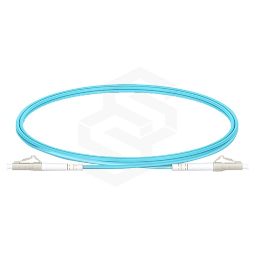 [XT-PATLCLC-O3SX3MM5M] Cable Patchcord fibra óptica LC/UPC - LC/UPC, OM3 multimodo, simplex, 3mm, chaqueta LSZH aqua, 5 mts