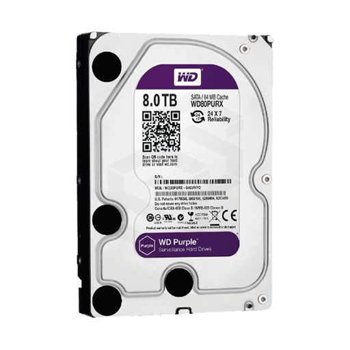 [HDD-8TB-DVRWD] DISCO DURO 8TB ESPECIAL DVR WD PURPLE