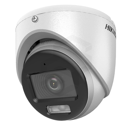 [DS-2CE70KF0T-LMFS] DOMO SELLADO HD-TVI 3K IR 10-20M CON AUDIO Y LUZ HIBRIDA COLOR VU