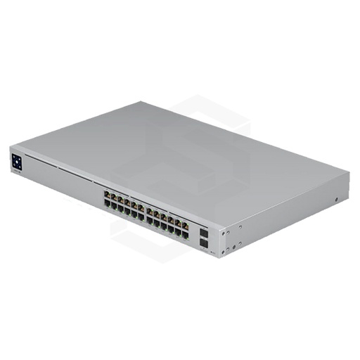 [UB-USW-24-POE] UniFi 48-Port PoE Switch• (32) Gigabit RJ45 ports with 802.3af/at• (16) Gigabit RJ45 ports• (4) 1G SFP ports• 1U Rackmountable (hardware included)