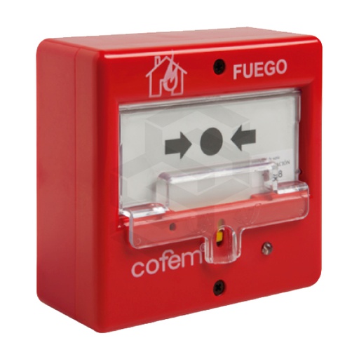 [CF-PUCAR] Pulsador De Alarma Rearmable ConvencionalDoble Acción, Rearmable.Tapa Protectora TransparenteReconocimiento Visual Inmediato Del Estado De Alarma Por LaActivación Permanente Del LedAlimentación: 24-35V Con PolaridadNormada: Ce, En 54-11