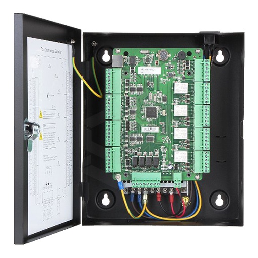 [DS-K2804] Modulo Control Acceso 4 Puertas Tcp/Ip Procesador 32Bits, Ram8Mb 10.000Tarjetas, 50.000Eventos Tcp/Ip, 4 Lectores (Wiegand) E/: 4Sensores Puerta, 4Botones Salida, 4Entradas Auxiliares S/: Relé Interruptor Puerta4, Relé Alarma4 Dim.:285X237X69Mm