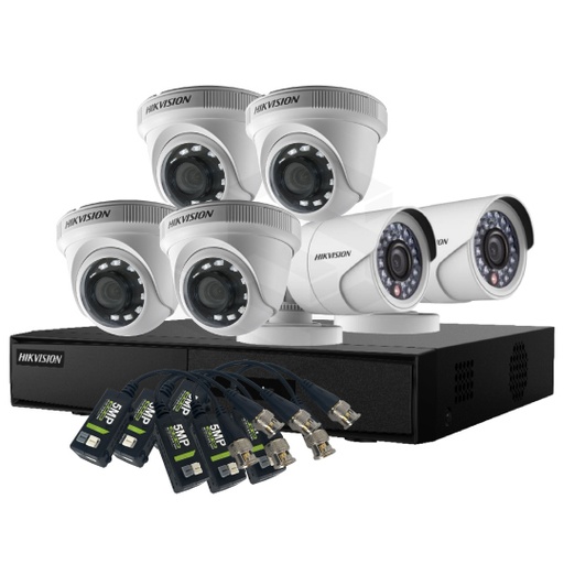 [COMBO2] 1 DS-7208HGHI-M1(C) + 2 DS-2CE16D0T-IRPF + 4 DS-2CE56D0T-IRPF + 6 DS-1H18S/E