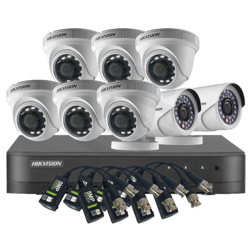 [COMBO3] 1 DS-7216HGHI-M1(C) + 2 DS-2CE16D0T-IRPF +6 DS-2CE56D0T-IRPF + 8 DS-1H18S/E