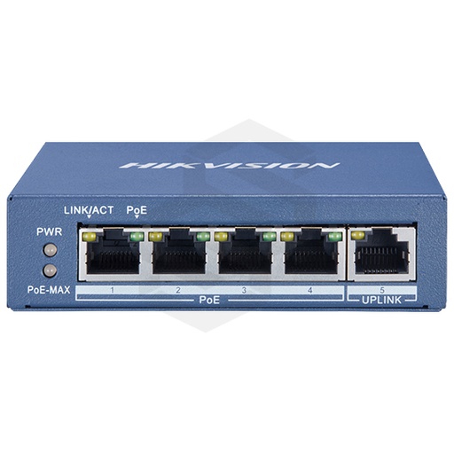 [DS-3E0505P-E/M] Switch 4 Puertos Poe 10/100/1000mb+1 Puertos 10/100/1000mb 35W.Estándar 802.3Af/At Poe5 Puertos Rj45, 10/100 Base-T(X)Ieee 802.3, Ieee 802.3U, Ieee 802.3XPort. Max. Poder: 30W/35WModo Cctv Hasta 250 Mts A 10Mbps Capacidad Conmutación 1Gbps